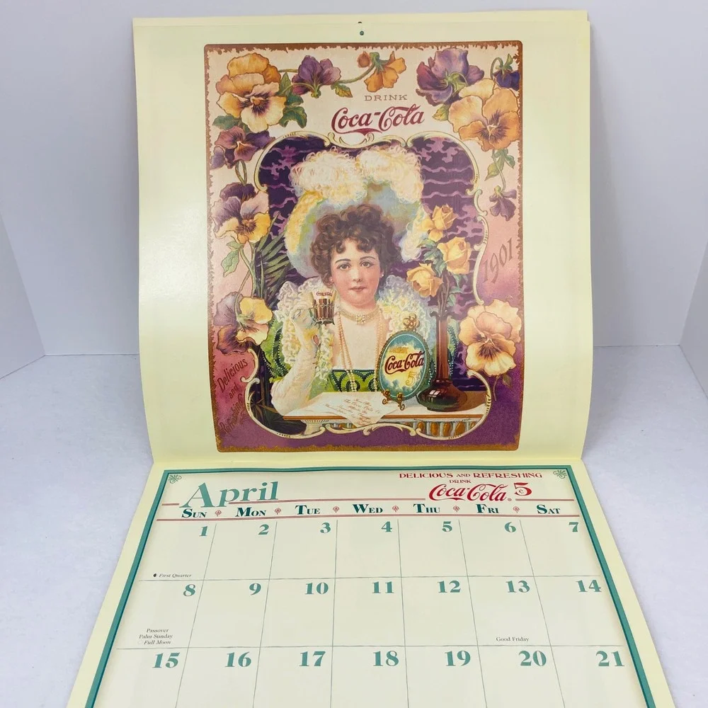 Coca-Cola Calendar 2001 Vintage Art Archives AMCAL Collectible Advertising Red